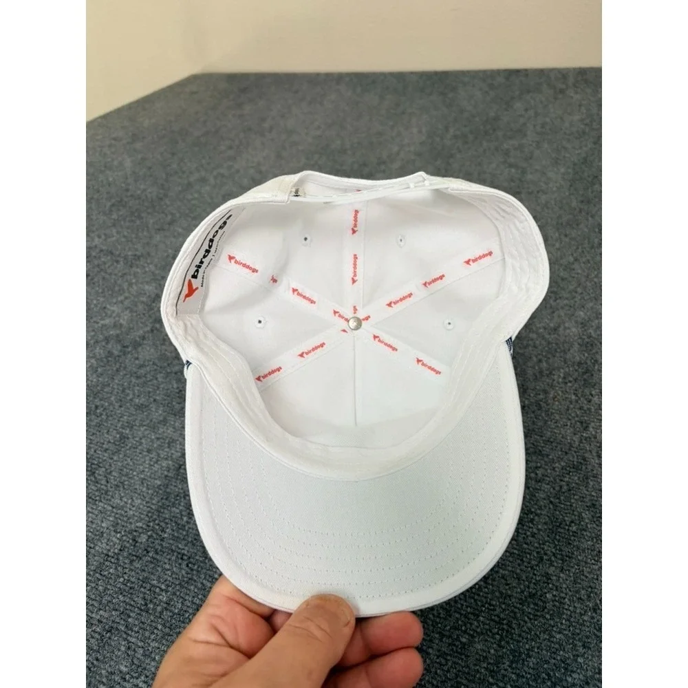 Birddogs Rope Hat Mens White Hummingbird Logo Snapback Golf Baseball Cap OS